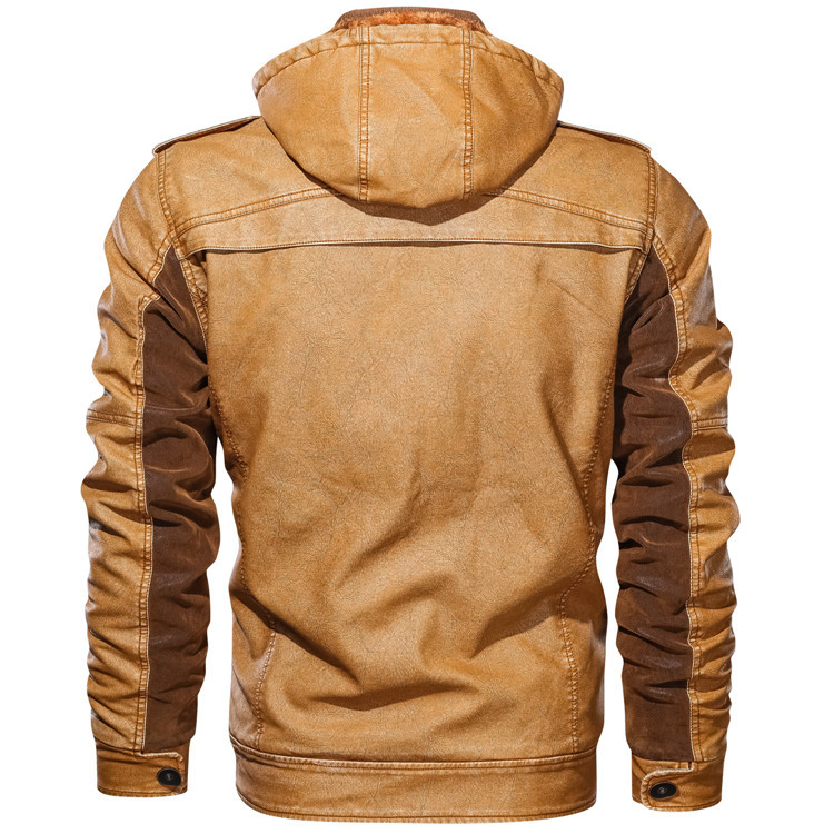 Harold™ | MEN'S HOODED FAUX LEATHER JACKET