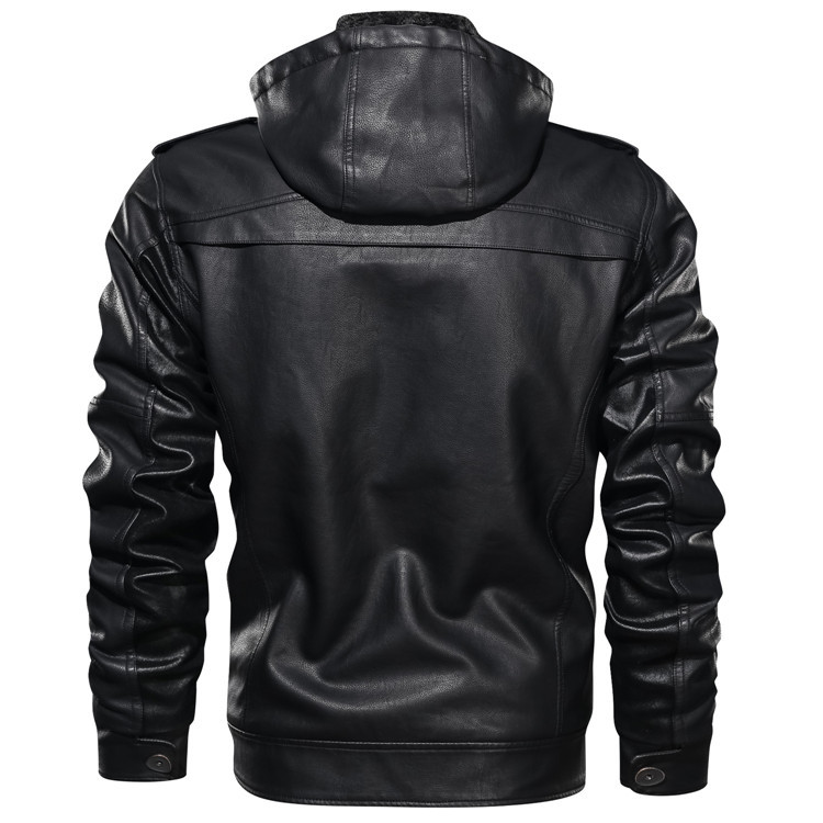Harold™ | MEN'S HOODED FAUX LEATHER JACKET