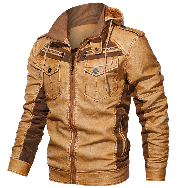 Harold™ | MEN'S HOODED FAUX LEATHER JACKET