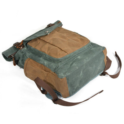 Wax Coated Canvas Roll Top Backpack | Marseille