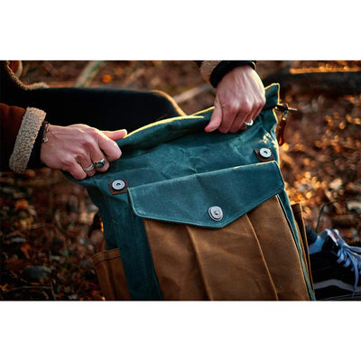 Wax Coated Canvas Roll Top Backpack | Marseille